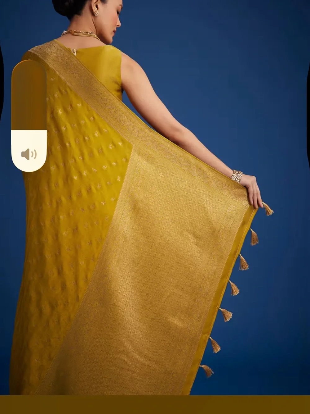 Gold Mustard Maxi Dress with Tassel Detail - Picture 5 of 5
